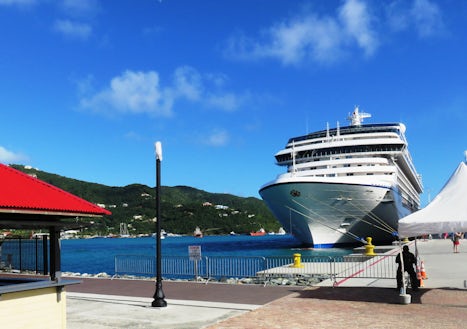 Oceania Riviera in port - Roadtown, Tortola.  A beautiful day in the Caribb
