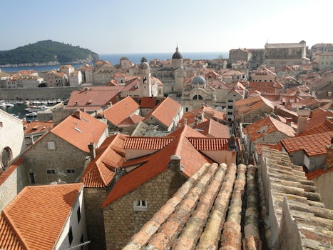 Dubrovnik from surrounding city wall.