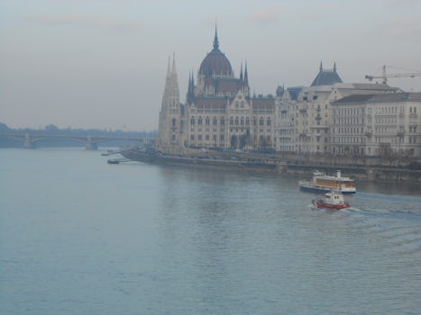 From the Chain Bridge where the boat docked you could see the Budapest Parl