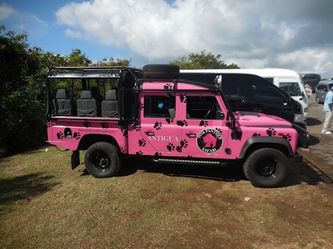Hot-pink 4 X 4 in Antigua ready for excursion adventure