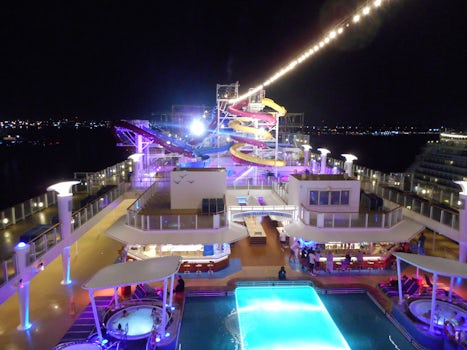 night lights on the ship