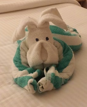Our Friday Night Towel Sculpture - "Dog"
