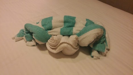 Stewart's Towel Creation #3 - "Frog"