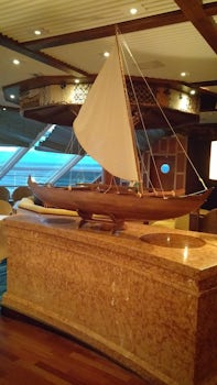 Sailing Vessel Display at Outrigger Lounge on Deck #11 Forward.