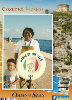 My grandson and I as we entered Cozumel, Mexico.