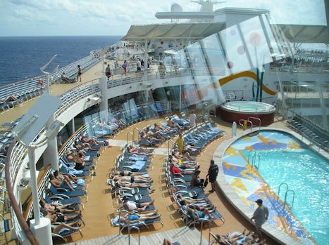 One of the many pools & sun decks