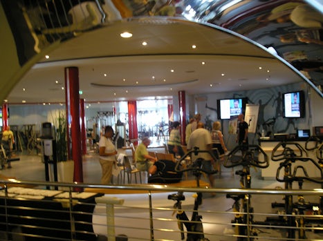 A view into the large Fitness area.