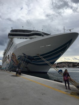 Our ship docked in Montenegro...