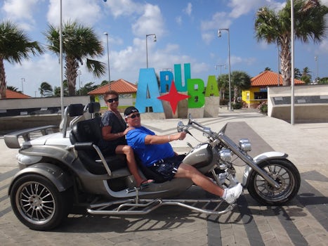 Trike ride in Aruba