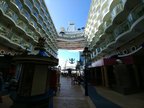 This is a view of the back of the ship. Just is nice with the blue sky and