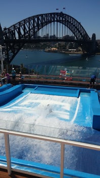 Flow rider on embarkation day