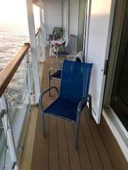 Our three stateroom balconies connected