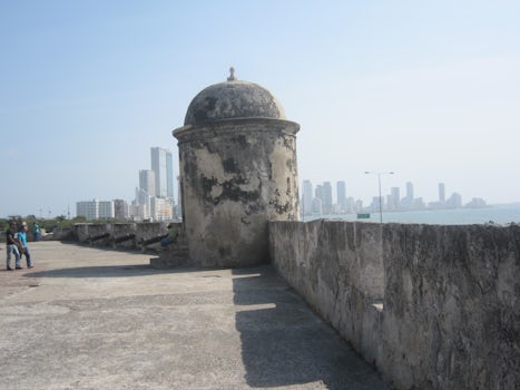 Wall of the Old Fort in Cartagena