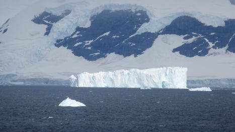A Tabular iceberg in Antarctic waters.