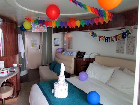 Cabin Decorated for Birthday