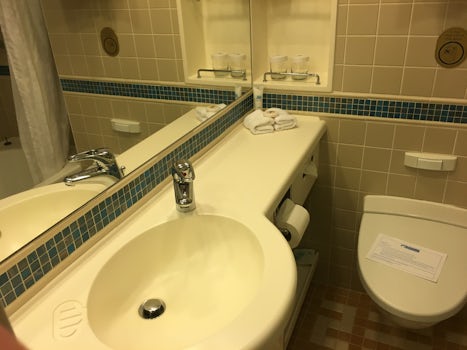 Bathroom sink, toilet