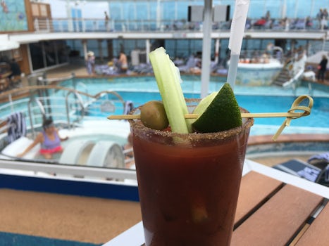Bloody Mary above the pool.