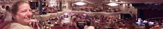 Panorama of the Royal Theater aboard Empress (with my wifey) getting ready