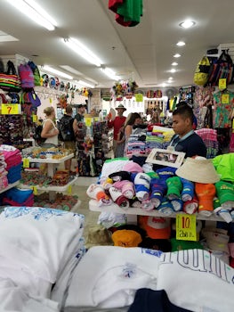 Shopping at port store in Cozumel Mexico