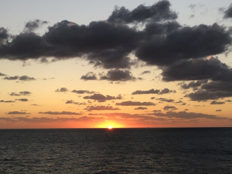 our last sunset sailing from Nassau to Miami