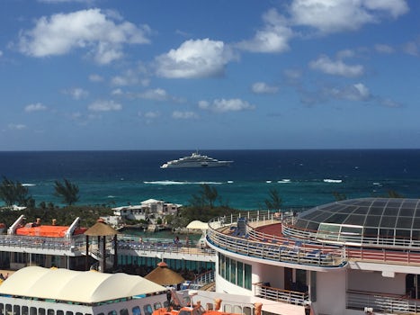 A view from the Carnival Liberty while at port in Nassau