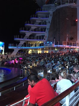 The venue for Oceanaria was REALLY cool; outdoors at the end of the ship