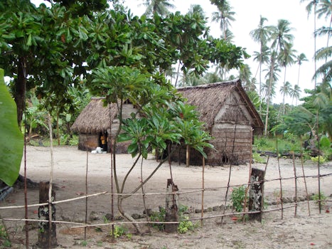 Local houses on Kiriwina island