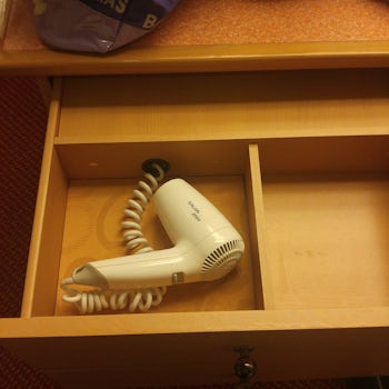 Hair Dryer in Cabin drawer