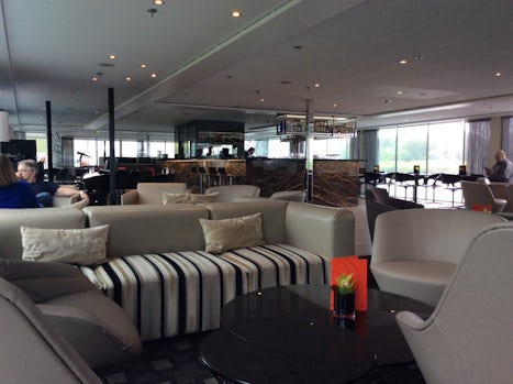 A view of the lounge onboard, when it was quiet!  Such a lovely place to si