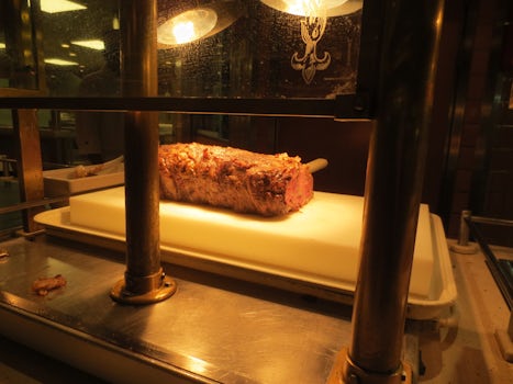 Prime Rib at the Lido deck buffet carving station dinner buffet