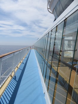 Fitness track at the top of the ship