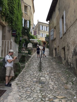 Street in St. Emilion on the afternoon Oceania excursion from Bordeaux.