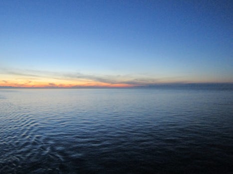 Beautiful sunset in the English channel.