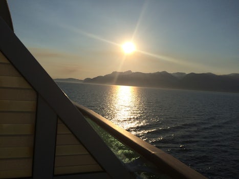 Sunset from our aft-facing balcony