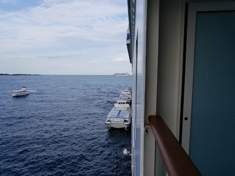 Balcony view.  Day out to Great Stirrup Cay.