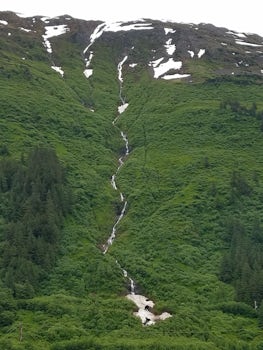 A waterfall in Juneau