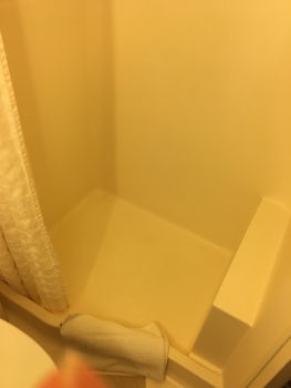 D727 shower with foot shelf
