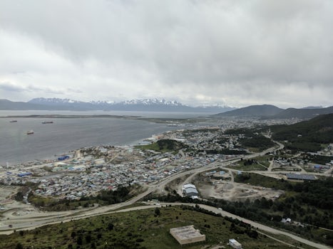 View above Ushuaia, from hotel where we lunched before embarking on the cru