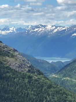View from White Pass Mountain Railroad excursion in Skagway