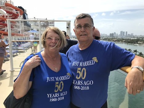 Celebrating our 50th Anniversary on the Norwegian Getaway!