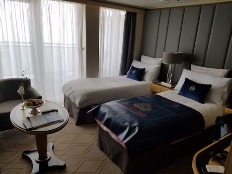 Our stateroom was set up with two twin beds