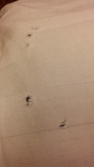 holes in bed sheets
