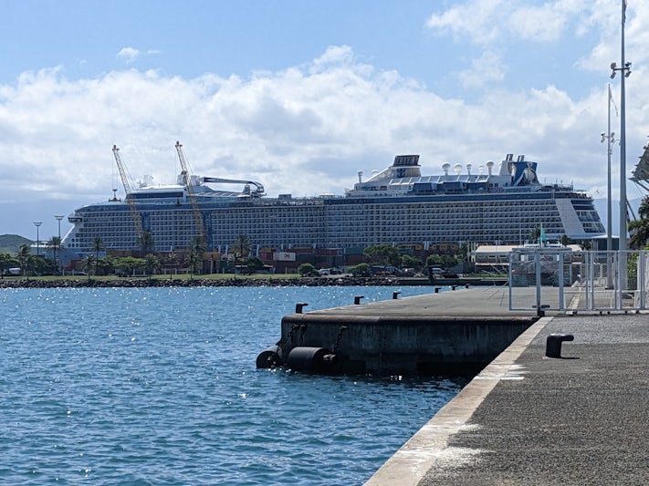 View of Quantum of the Seas from Noumea waterfront.