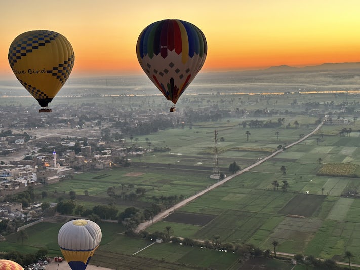 The hot air balloon ride over the Nile River on Christmas morning was amazing!