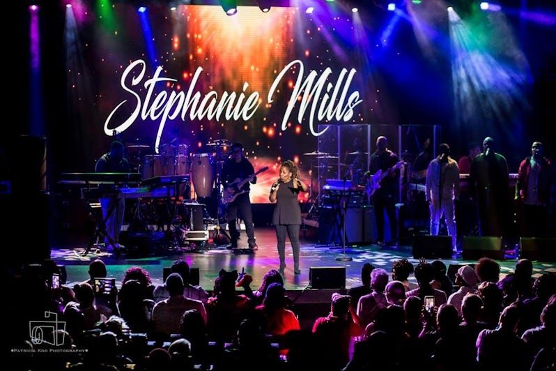 Image: Stephanie Mills performing on day three of the 2019 Soul Train Cruise - Photo provided by The Soul Train Cruise via StarVista LIVE