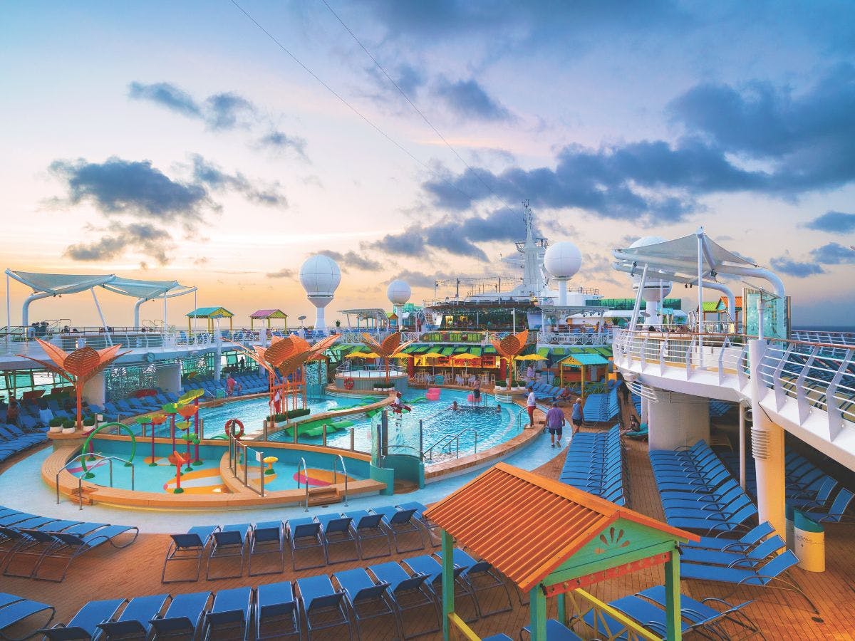 the pool deck of Royal Caribbean's Navigator of the Seas