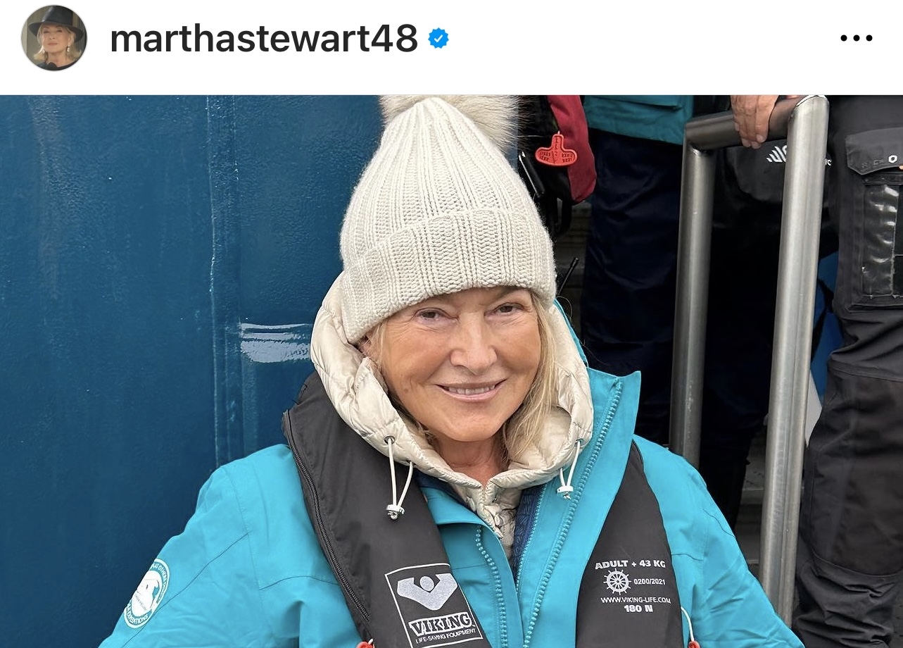 Martha Stewart Cruises to Greenland