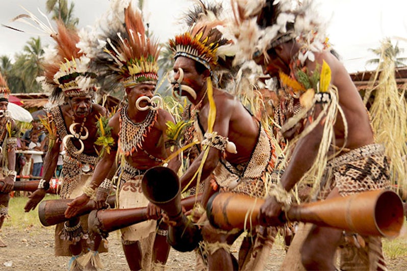 Cultural performers at the Alotau Cultural Festival in Papua New Guinea