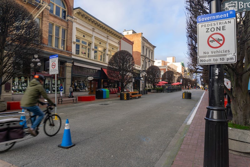Victoria's Government Street is now pedestrian-only for much of the day. (Photo: Aaron Saunders