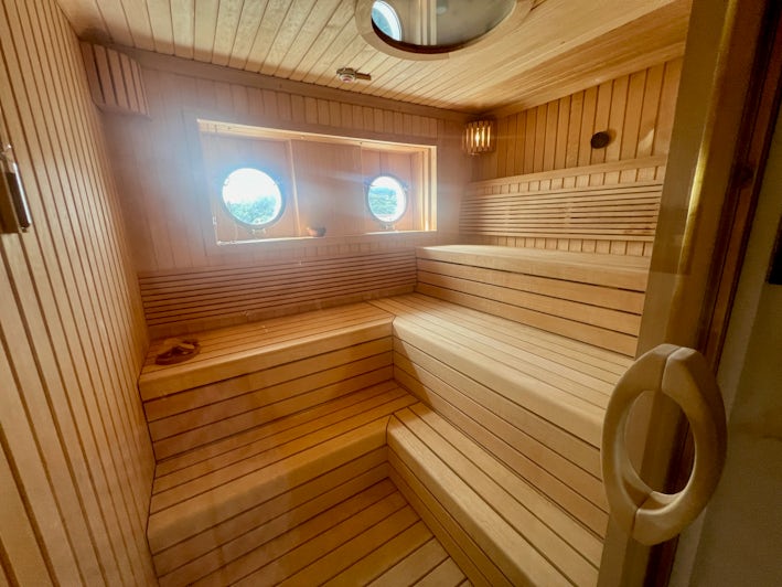 Sauna on Sea Cloud Spirit (Photo: Chris Gray Faust)